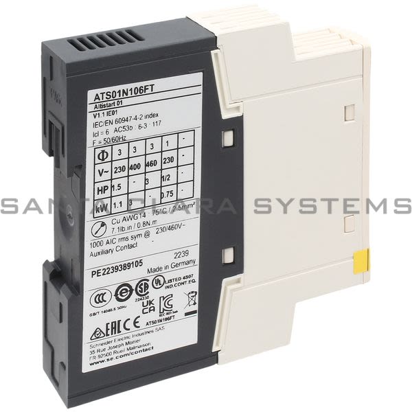Telemecanique ATS01N106FT soft starter for asynchronous motor - ATS01 - 6 A - 110..480V - 0.75..3 KW Product Image