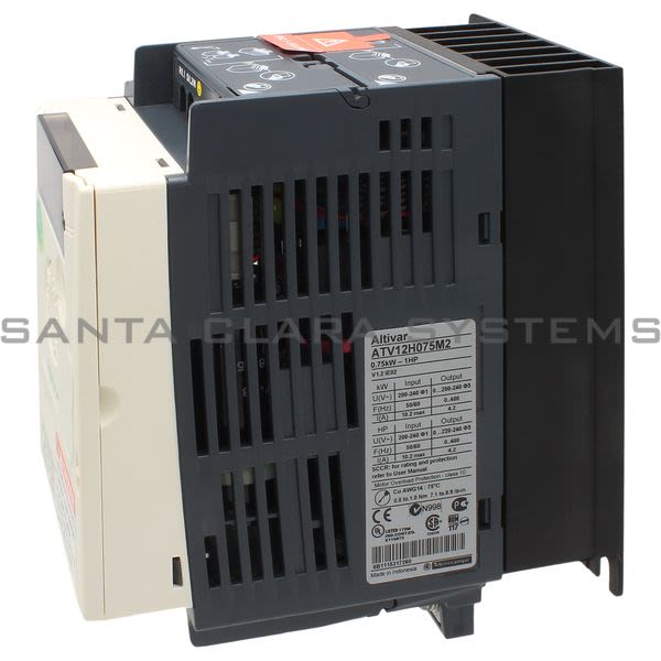 Telemecanique ATV12H075M2 variable speed drive ATV12 - 0.75kW - 1hp - 200..240V - 1ph - with heat sink Product Image