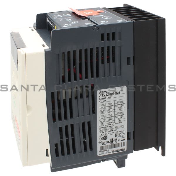 Telemecanique ATV12H075M3 variable speed drive ATV12 - 0.75kW - 1hp - 200..240V - 3ph - with heat sink Product Image
