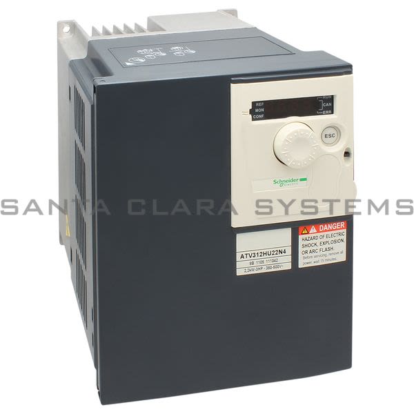 Telemecanique ATV312HU22N4 variable speed drive ATV312 - 2.2kW - 5.9kVA - 79W - 380..500 V- 3-phase supply Product Image