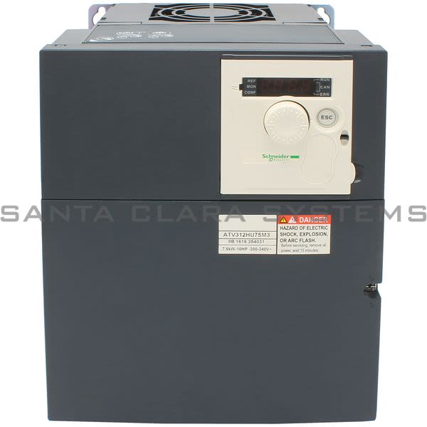 Telemecanique ATV312HU75M3 variable speed drive ATV312 - 7.5kW - 16.2kVA - 388W- 200..240 V- 3-phase supply Product Image