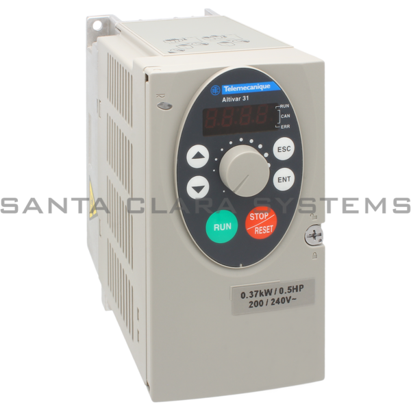 Telemecanique ATV31H037M2A variable speed drive ATV31 - 0.37kW - 240V 1-phase supply - EMC filter - IP20 Product Image