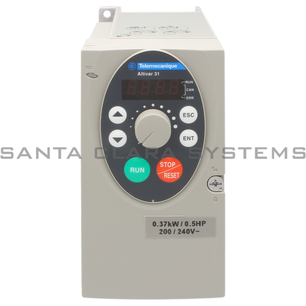 Telemecanique ATV31H037M2A variable speed drive ATV31 - 0.37kW - 240V 1-phase supply - EMC filter - IP20 Product Image