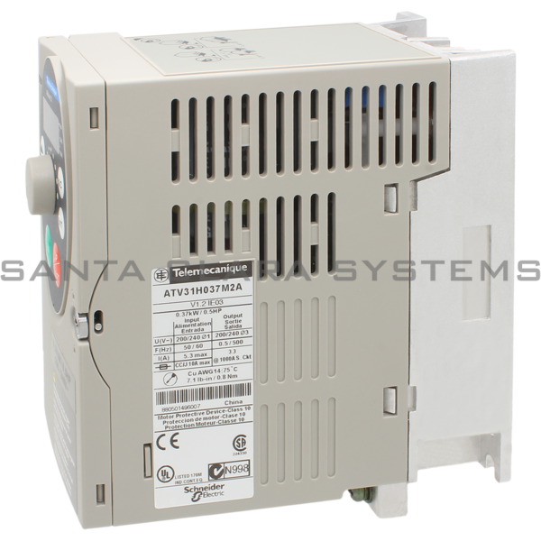 Telemecanique ATV31H037M2A variable speed drive ATV31 - 0.37kW - 240V 1-phase supply - EMC filter - IP20 Product Image