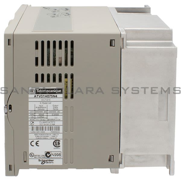 Telemecanique ATV31H075N4  variable speed drive ATV31 - 0.75kW - 500V 3-phase supply - EMC filter - IP20 Product Image
