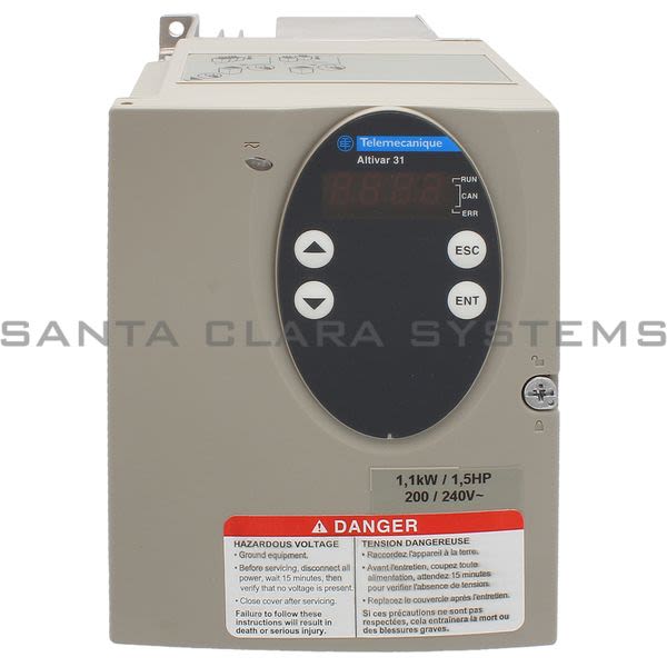 Telemecanique ATV31HU11M3X  variable speed drive ATV31 - 1.1kW - 240V 3-phase supply - IP20 Product Image
