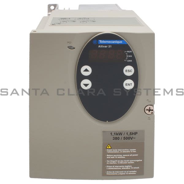 Telemecanique ATV31HU11N4  variable speed drive ATV31 - 1.1kW - 500V 3-phase supply - EMC filter - IP20 Product Image