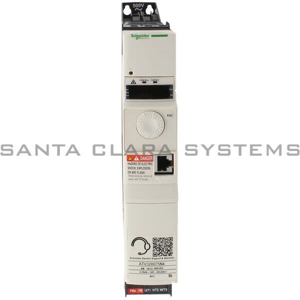 Telemecanique ATV32H075N4  variable speed drive ATV32 - 0.75 kw - 400 V - 3 phase - with heat sink Product Image