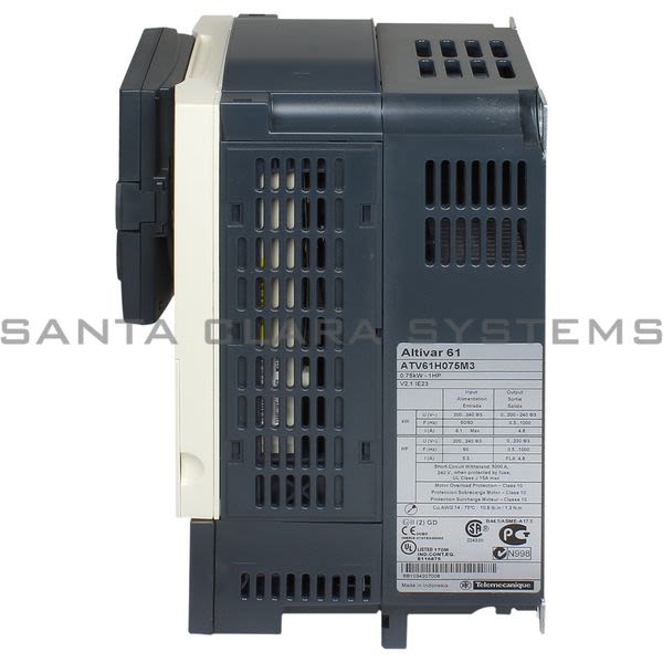 Telemecanique ATV61H075M3 variable speed drive ATV61 - 0.75kW 1HP - 200...240V - IP20 - reinforced Product Image