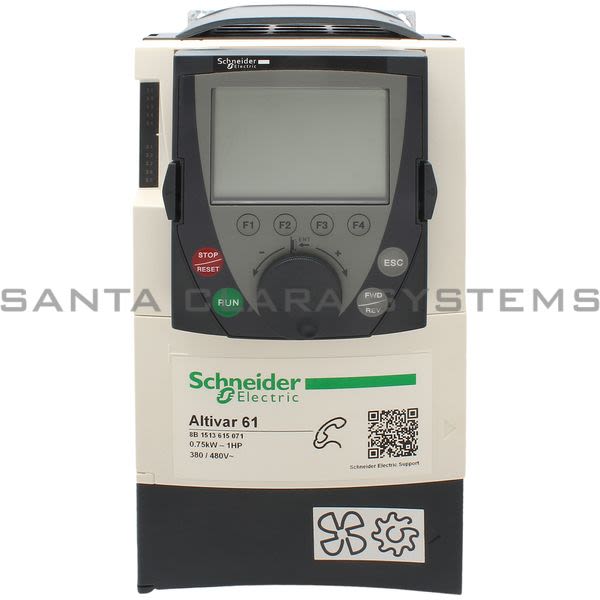 Telemecanique ATV61H075N4 ATV61 0.75 kW 1 HP 480V 3 phases with EMC IP20 with graph term Product Image