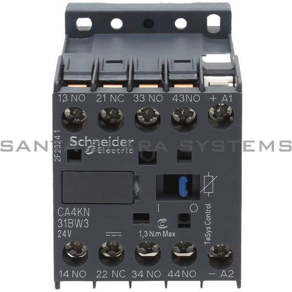 Telemecanique CA4KN31BW3 TeSys K control relay - 3 NO + 1 NC - <= 690 V - 24 V DC low consumption coil Product Image