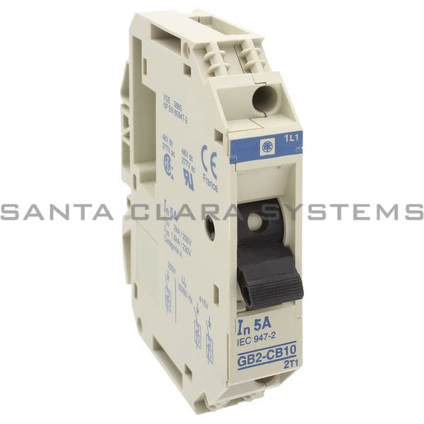 Telemecanique GB2CB10  TeSys GB2 - thermal-magnetic circuit breaker - 1P - 5 A - Id = 66 A Product Image