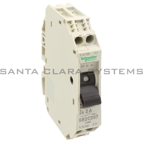 Telemecanique GB2CD07  TeSys GB2 - thermal-magnetic circuit breaker - 1P + N - 2 A - Id = 26 A Product Image