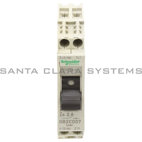 Telemecanique GB2CD07  TeSys GB2 - thermal-magnetic circuit breaker - 1P + N - 2 A - Id = 26 A Product Image