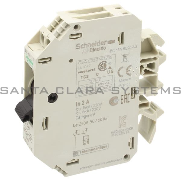 Telemecanique GB2CD07  TeSys GB2 - thermal-magnetic circuit breaker - 1P + N - 2 A - Id = 26 A Product Image