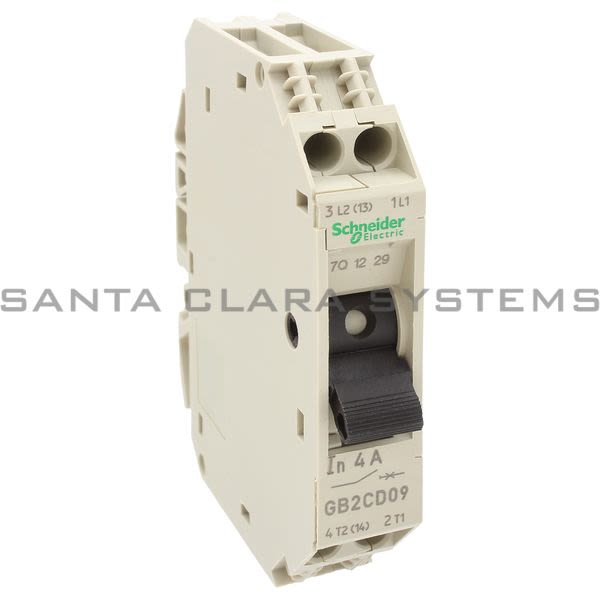 Telemecanique GB2CD09  TeSys GB2 - thermal-magnetic circuit breaker - 1P + N - 4 A - Id = 52 A Product Image