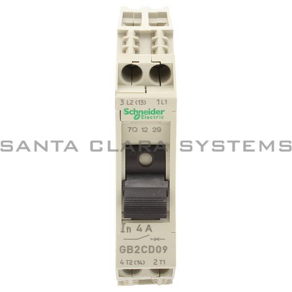 Telemecanique GB2CD09  TeSys GB2 - thermal-magnetic circuit breaker - 1P + N - 4 A - Id = 52 A Product Image