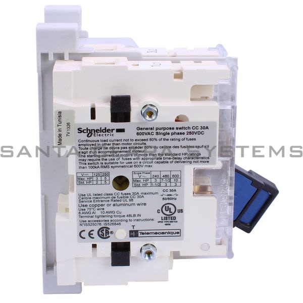 Telemecanique GS1EERU20 DISCONNECT SWITCH Product Image
