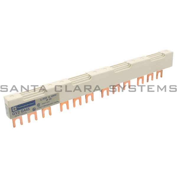 Telemecanique GV2G445 Linergy FT - Comb busbar - 63 A - 4 tap-offs - 45 mm pitch Product Image