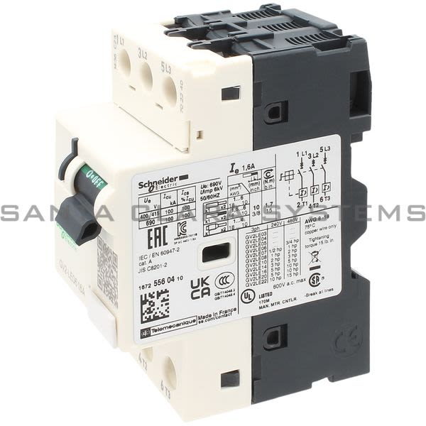 Telemecanique GV2LE06 TeSys GV2 Manual Starter and Protector Product Image