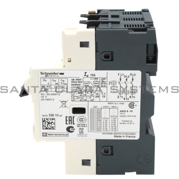 Telemecanique GV2LE20 Manual Motor Starter Product Image