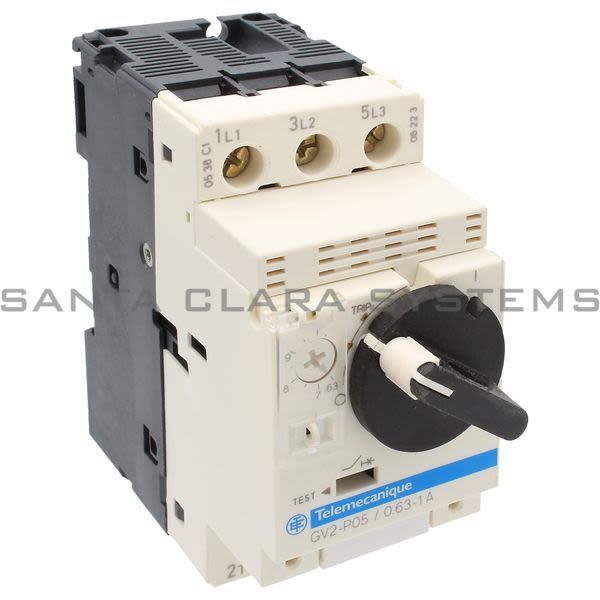 Telemecanique GV2P05 TeSys GV2 - Motor circuit breaker - thermal-magnetic - 0.63?1 A Product Image