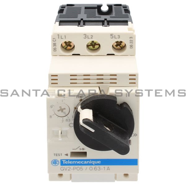 Telemecanique GV2P05 TeSys GV2 - Motor circuit breaker - thermal-magnetic - 0.63?1 A Product Image