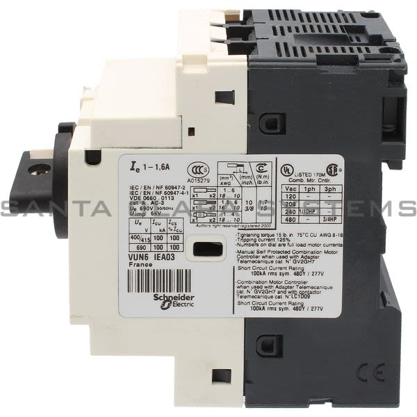 Telemecanique GV2P06H7 Circuit Breaker, Motor Product Image