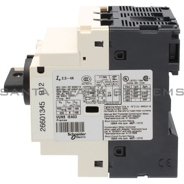 Telemecanique GV2P08H7 Manual Starter Product Image