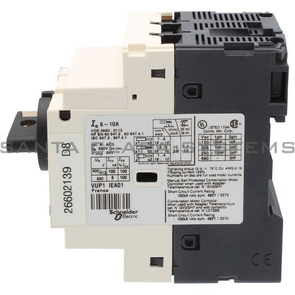 Telemecanique GV2P14H7 Manual Starter Product Image