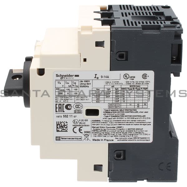 Telemecanique GV2P16 TeSys GV2 - Motor circuit breaker - thermal-magnetic - 9?14 A Product Image