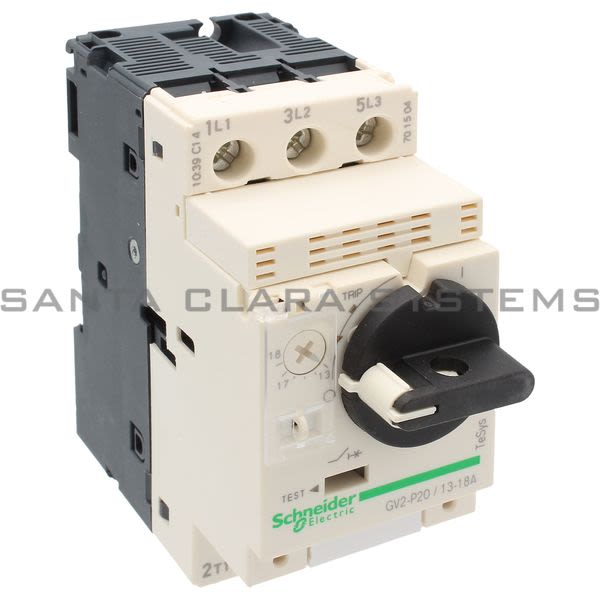 Telemecanique GV2P20 TeSys GV2 - Motor circuit breaker - thermal-magnetic - 13?18 A Product Image