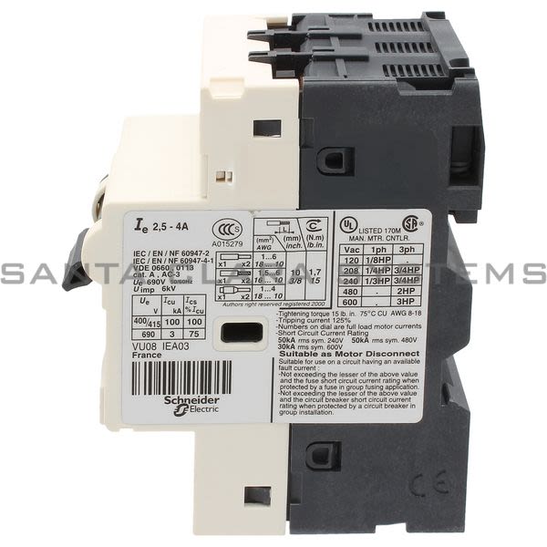 Telemecanique GV2RT08 Manual Starter Product Image