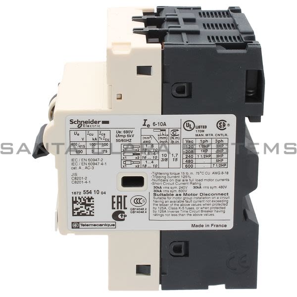 Telemecanique GV2RT14 Manual Starter Product Image