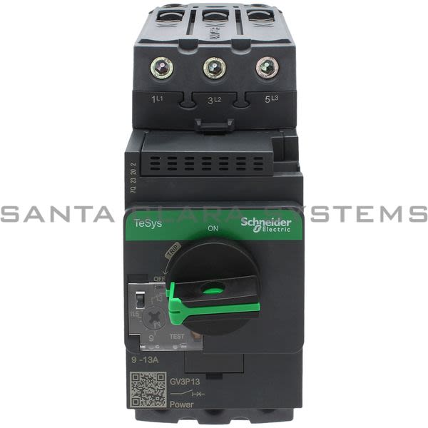 Telemecanique GV3P13 TeSys GV3 - Circuit breaker - thermal-magnetic - 9?13A - EverLink BTR connectors Product Image