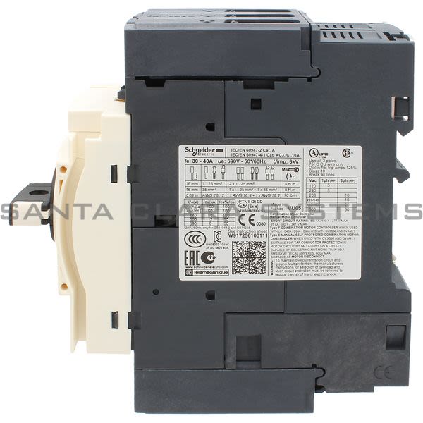 Telemecanique GV3P40 TeSys GV3-Circuit breaker-thermal-magnetic - 30?40A - EverLink BTR connectors Product Image