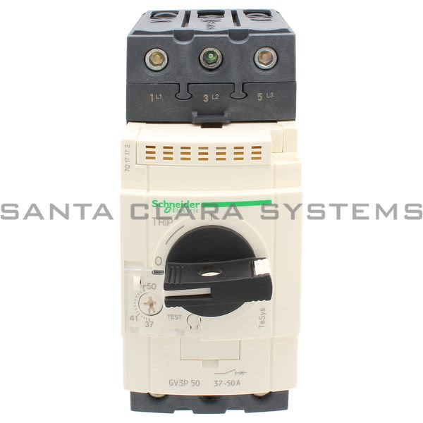 Telemecanique GV3P50 TeSys GV3-Circuit breaker-thermal-magnetic - 37?50A - EverLink BTR connectors Product Image
