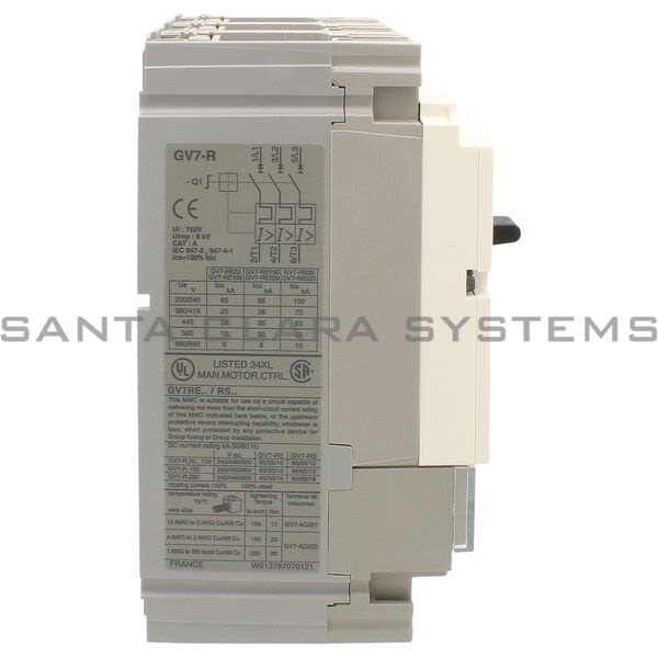 Telemecanique GV7 RE100  TeSys GV7 - circuit breaker - 3P - AC-3 - 60...100 A - thermal-magnetic Product Image