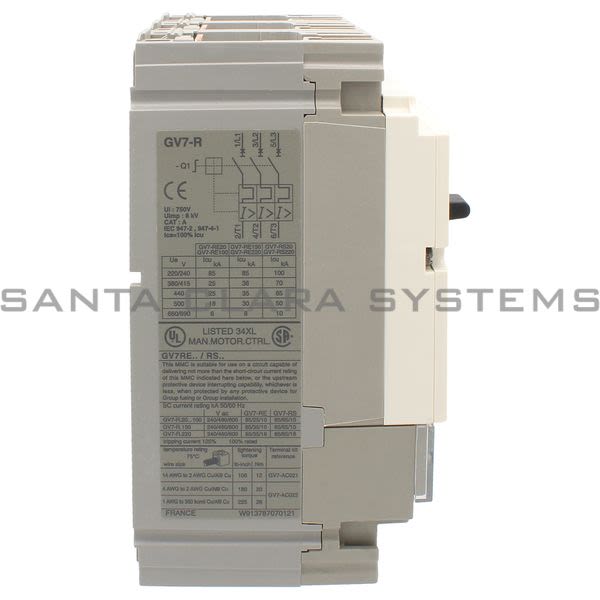 Telemecanique GV7 RS50  TeSys GV7 - circuit breaker - 3P - AC-3 - 30...50 A - thermal-magnetic Product Image
