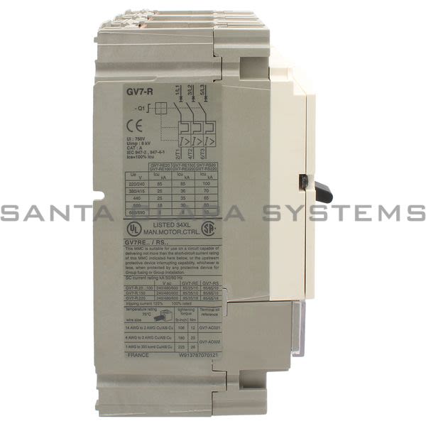 Telemecanique GV7 RS80  TeSys GV7 - circuit breaker - 3P - AC-3 - 48...80 A - thermal-magnetic Product Image