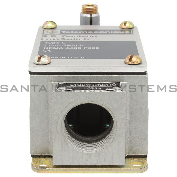 Telemecanique L100WTR2M10 LIMIT SWITCH 600V 10AMP TYPE L +OPTIONS Product Image