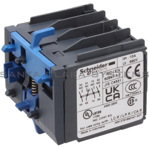 Telemecanique LA1KN31 TeSys K - Auxiliary contact block - 3 NO + 1 NC - screw-clamps terminals Product Image
