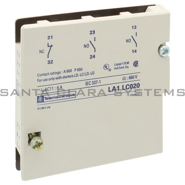 Telemecanique LA1LC020  TeSys integral - auxiliary contact - 2 NO + 1 NC Product Image