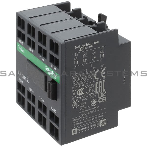 Telemecanique LADN043 Auxiliary Contact Block Product Image