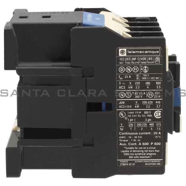Telemecanique LC1D0910F6 Contactor Product Image