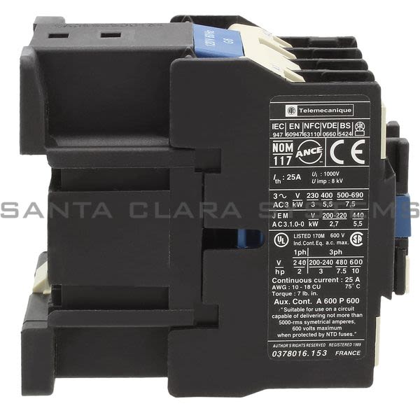 Telemecanique LC1D12004G6 Contactor Product Image