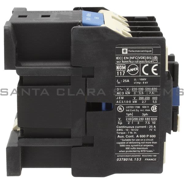 Telemecanique LC1D1210B6 Contactor Product Image
