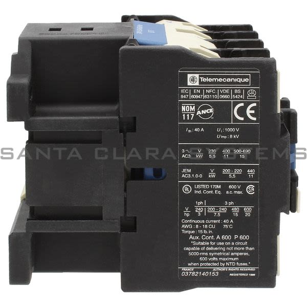 Telemecanique LC1D2510B7 Contactor Product Image