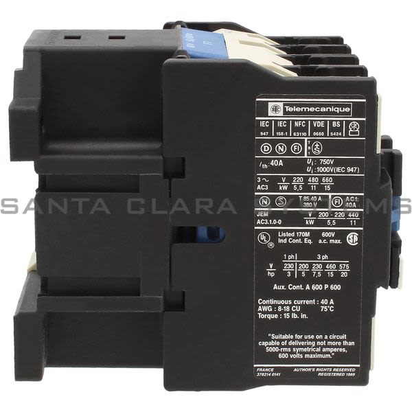 Telemecanique LC1D2510F7 Contactor Product Image