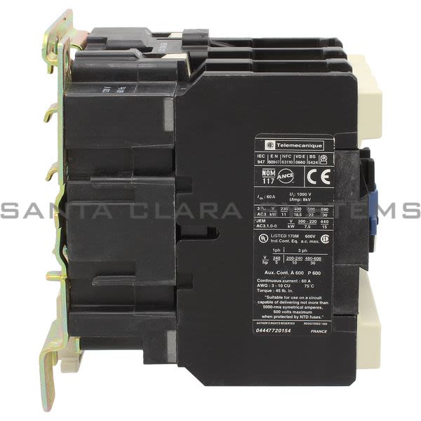 Telemecanique LC1D4011G6 Contactor Product Image
